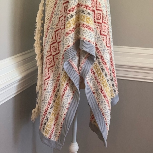 Cabi Cozy Cardigan Wrap bohemian multicolored festive fringe fall Lagenlook - Picture 5 of 14